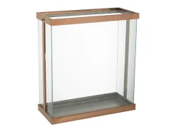 Discount J-Line Farol rectangular de vidrio 41.5*18*45 cm Dorado