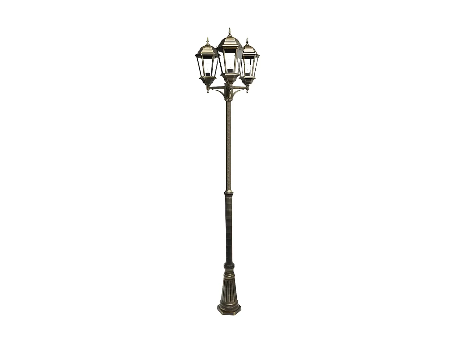 AKUNADECOR Iluminación Exterior^Farola De Aluminio Regulus 3 Luces Regulable En Altura Negro