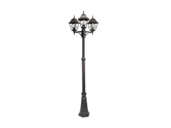 AKUNADECOR Iluminación Exterior^Farola Marron Para Jardin Bootes En Aluminio, De 3 Luces Marru00f3n