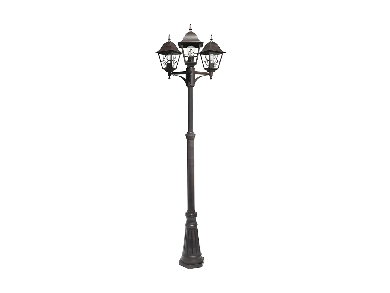AKUNADECOR Iluminación Exterior^Farola Marron Para Jardin Bootes En Aluminio, De 3 Luces Marru00f3n