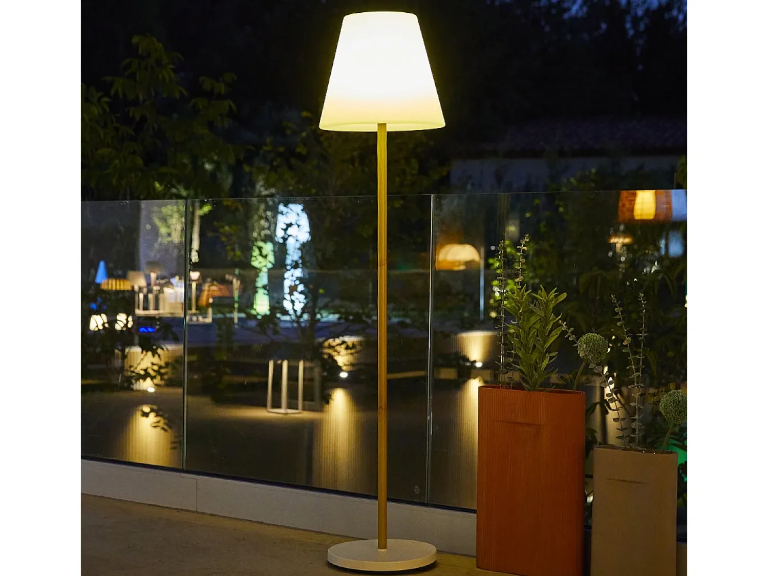 Lumisky Iluminación Exterior^farola solar H150CM WOOD Beige