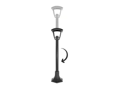 AKUNADECOR Iluminación Exterior^Farola Zoio Para Jardin Acabado En 113 Cm De Negro