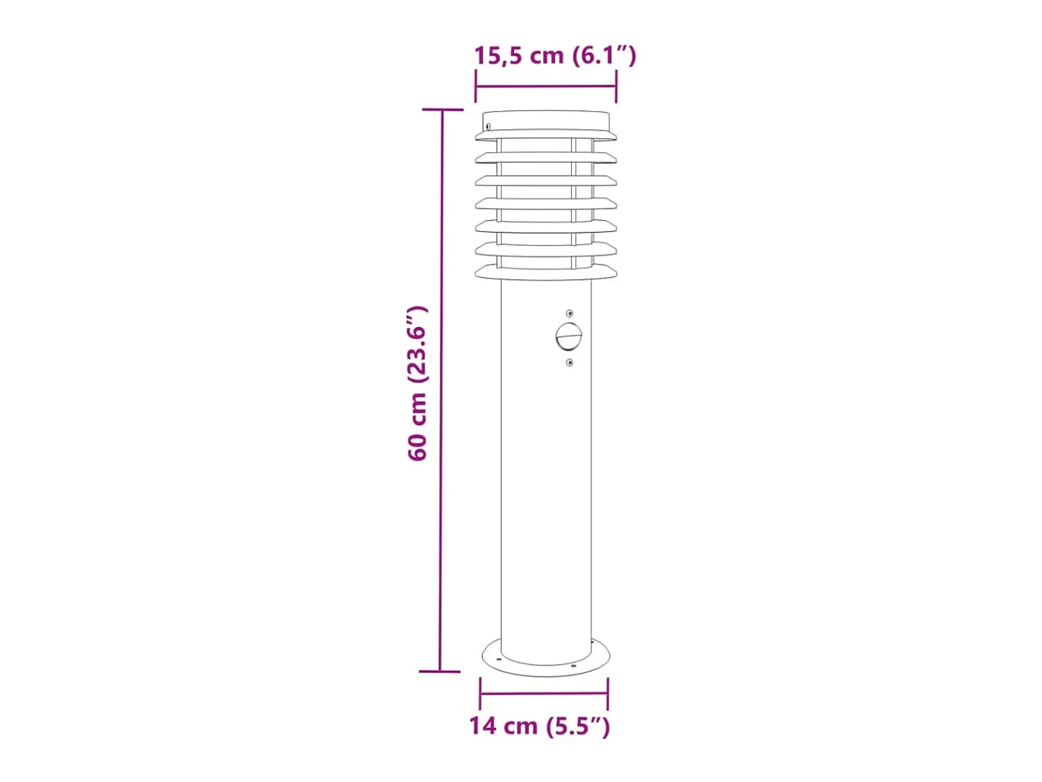 Best Helloshop26 Farolas y sensores para exterior 3 piezas acero inoxidable negro 02_0042574 Gris