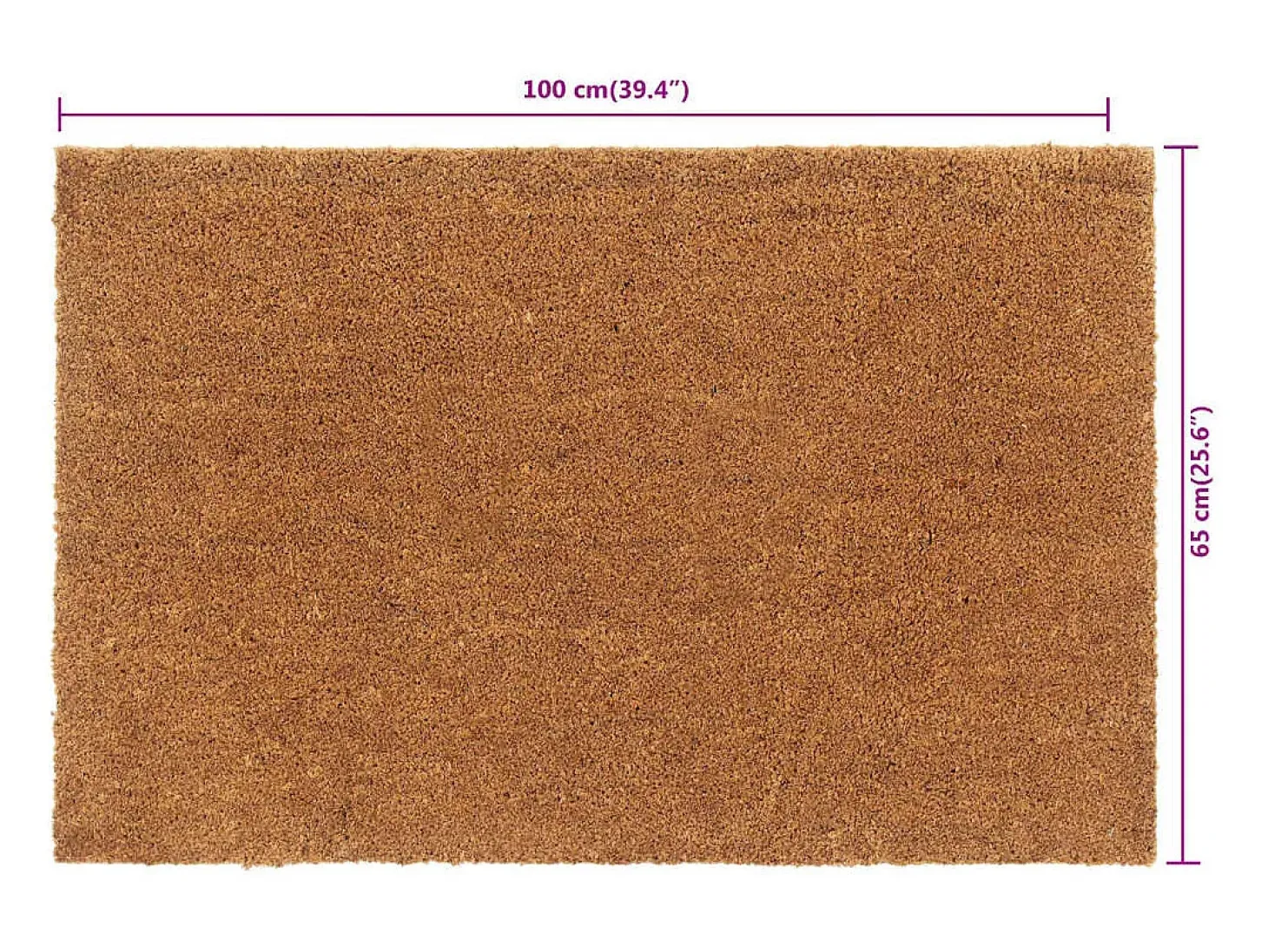 Felpudo de fibra de coco natural 65x100 cm ES381653