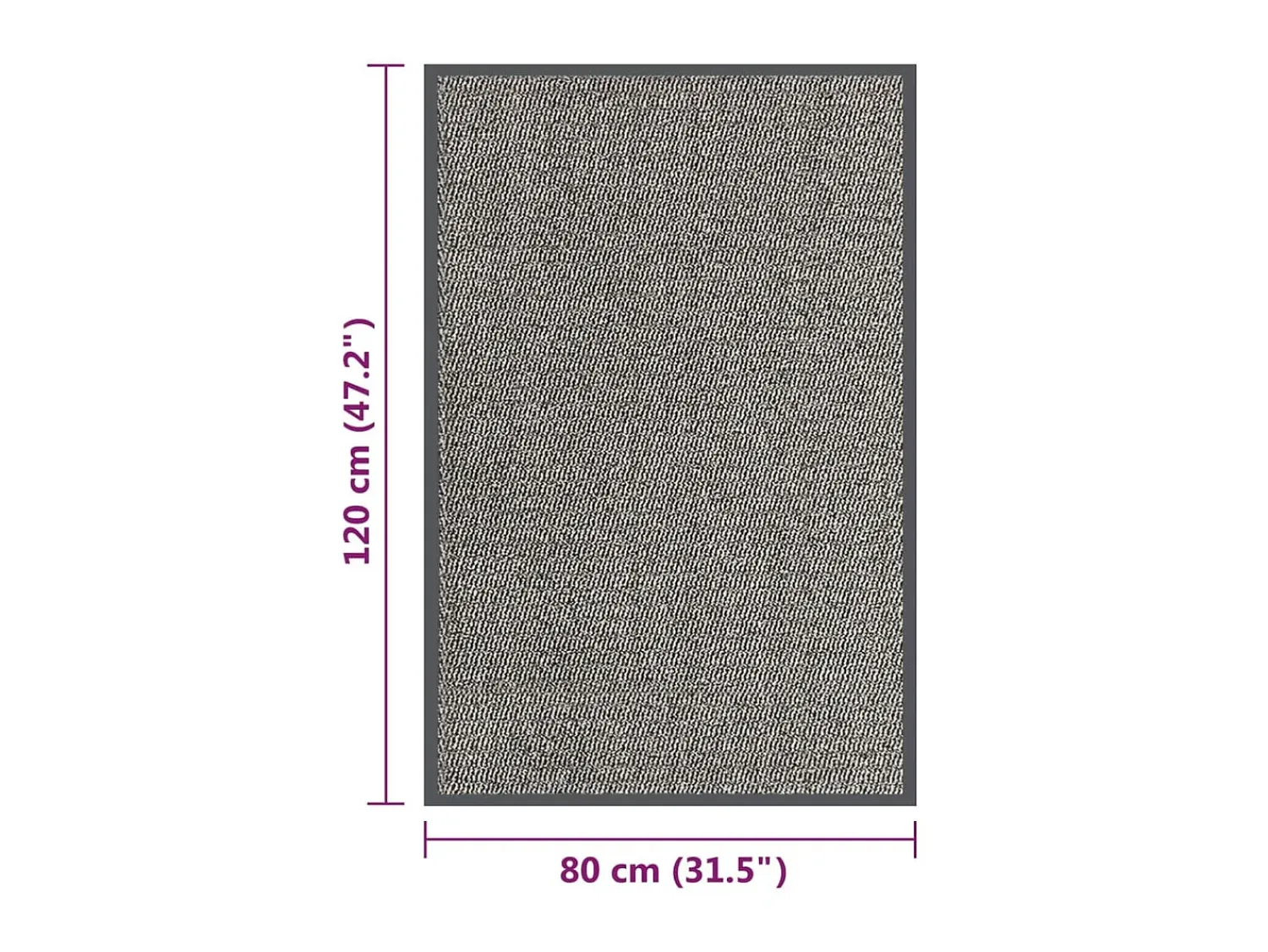 Hot Felpudo de nudo marrón claro 80x120 cm ES973810 Marru00f3n