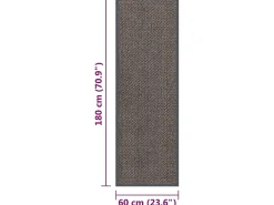 Hot Felpudo de nudo marrón oscuro 60x180 cm ES577233 Marru00f3n