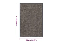 Hot Felpudo de nudo marrón oscuro 80x120 cm ES429849 Marru00f3n