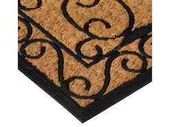 Felpudo^Felpudo rectangular de goma y fibra de coco 45x75 cm ES167329 Marru00f3n