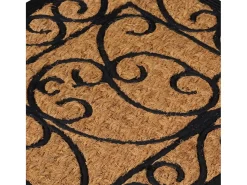 Felpudo^Felpudo rectangular de goma y fibra de coco 45x75 cm ES167329 Marru00f3n