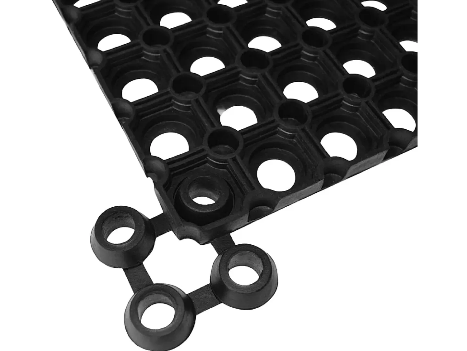 Hot Felpudo rectangular de goma 40x60 cm ES962253 Negro