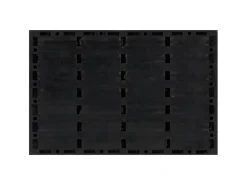 Felpudo^Felpudo rectangular de goma y fibra de coco 40x60 cm ES842302 Negro