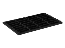 Felpudo^Felpudo rectangular de goma y fibra de coco 40x60 cm ES842302 Negro