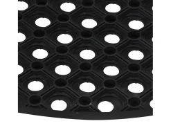Felpudo^Felpudo semicircular de goma 45x75 cm ES521539 Negro