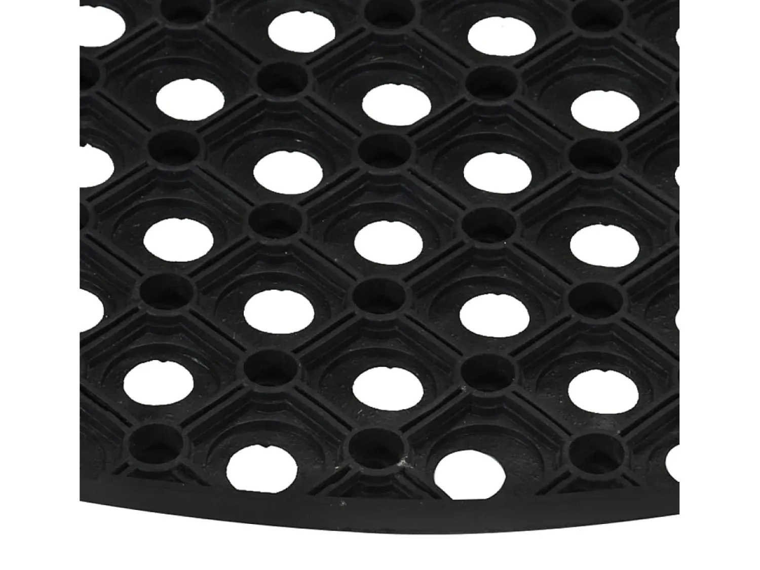 Felpudo^Felpudo semicircular de goma 45x75 cm ES521539 Negro