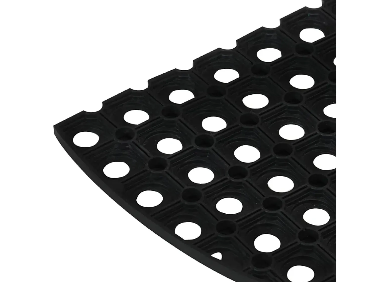 Felpudo^Felpudo semicircular de goma 45x75 cm ES521539 Negro