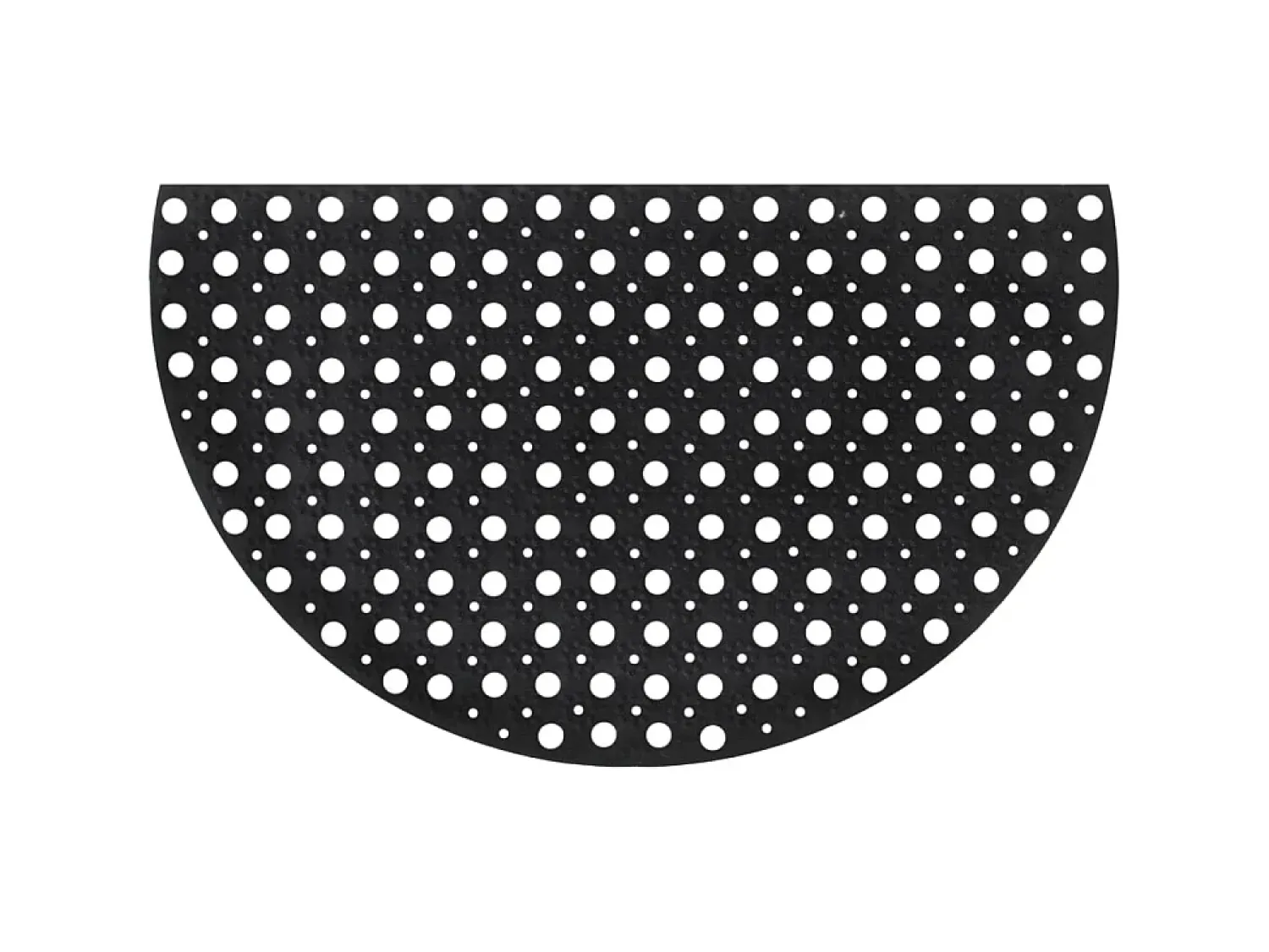 Felpudo^Felpudo semicircular de goma 45x75 cm ES521539 Negro