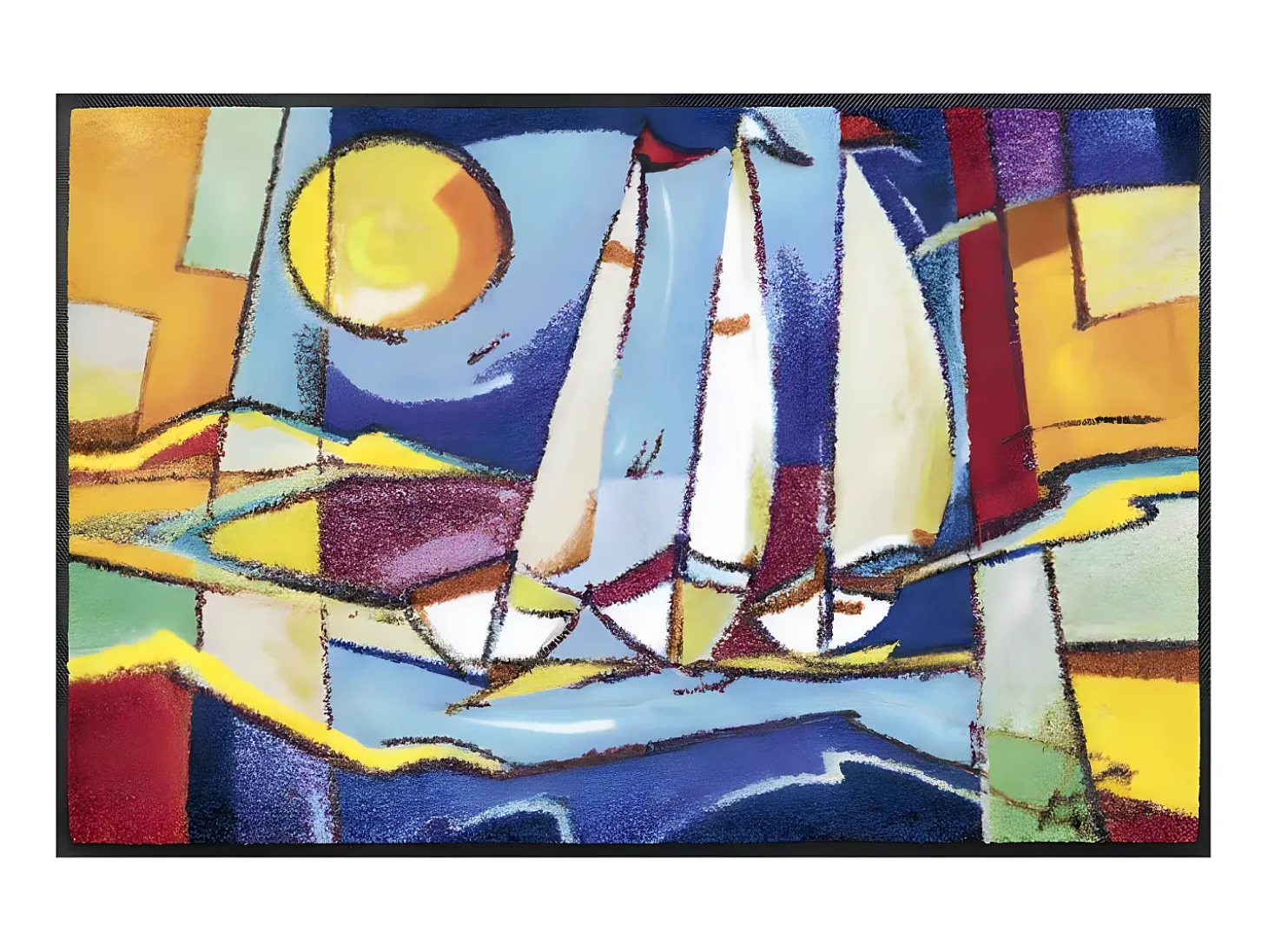 Felpudo tejido 50x75 con estampado fresco SALOME multicolor