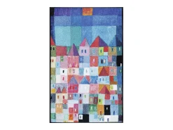 Hot Felpudo 50x75 tejido estampado fresco CASAS Azul