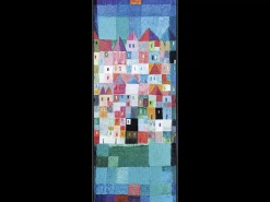 Hot Felpudo 50x75 tejido estampado fresco CASAS Azul