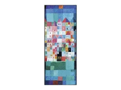 Hot Felpudo 50x75 tejido estampado fresco CASAS Azul