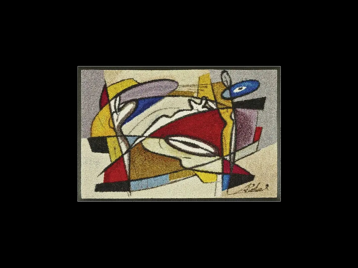 Felpudo 50x75 tejido estampado abstracto STEADY multicolor