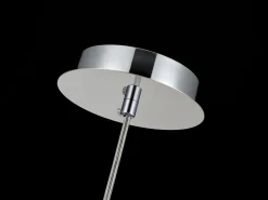 Fermi Lámpara Colgante de Techo Dome Níquel y Cristal, 1 Luz, E27