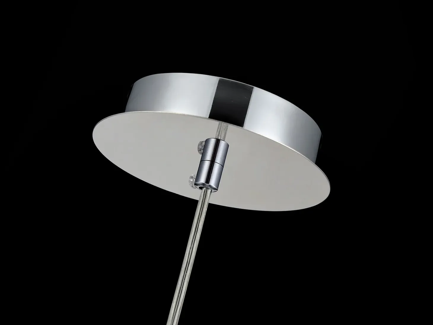 Fermi Lámpara Colgante de Techo Dome Níquel y Cristal, 1 Luz, E27