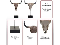 Figura decorativa de pie cráneo de vaca MCW-D30