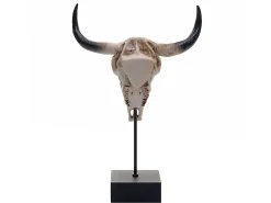 Figura decorativa de pie cráneo de vaca MCW-D30