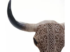 Figura decorativa de pie cráneo de vaca MCW-D30