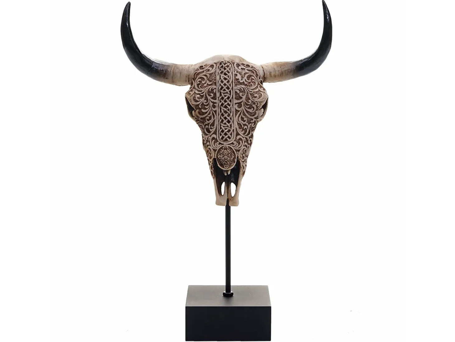 Figura decorativa de pie cráneo de vaca MCW-D30