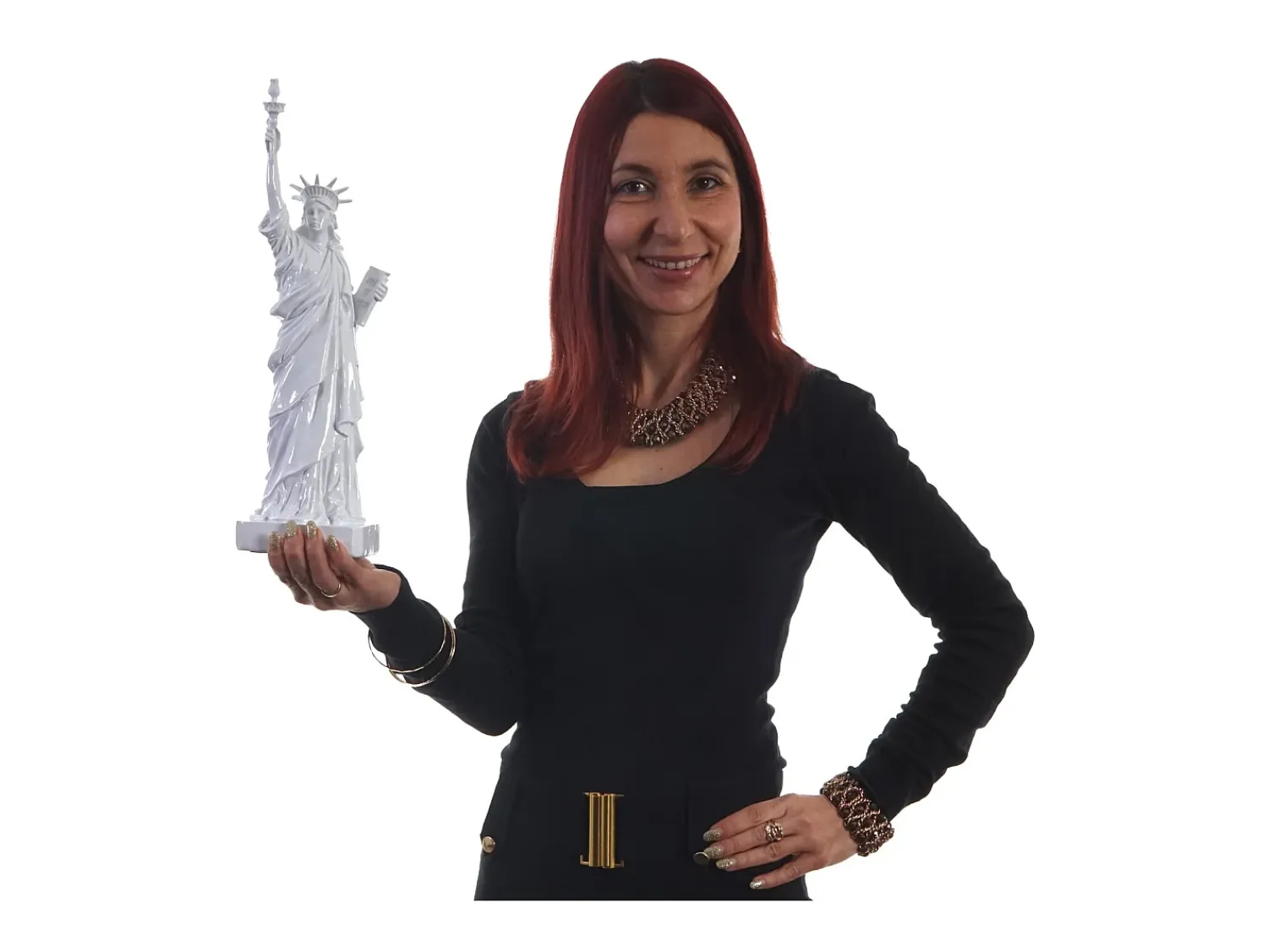 MCW Estatua^Figura decorativa Estatua de la Libertad Blanco