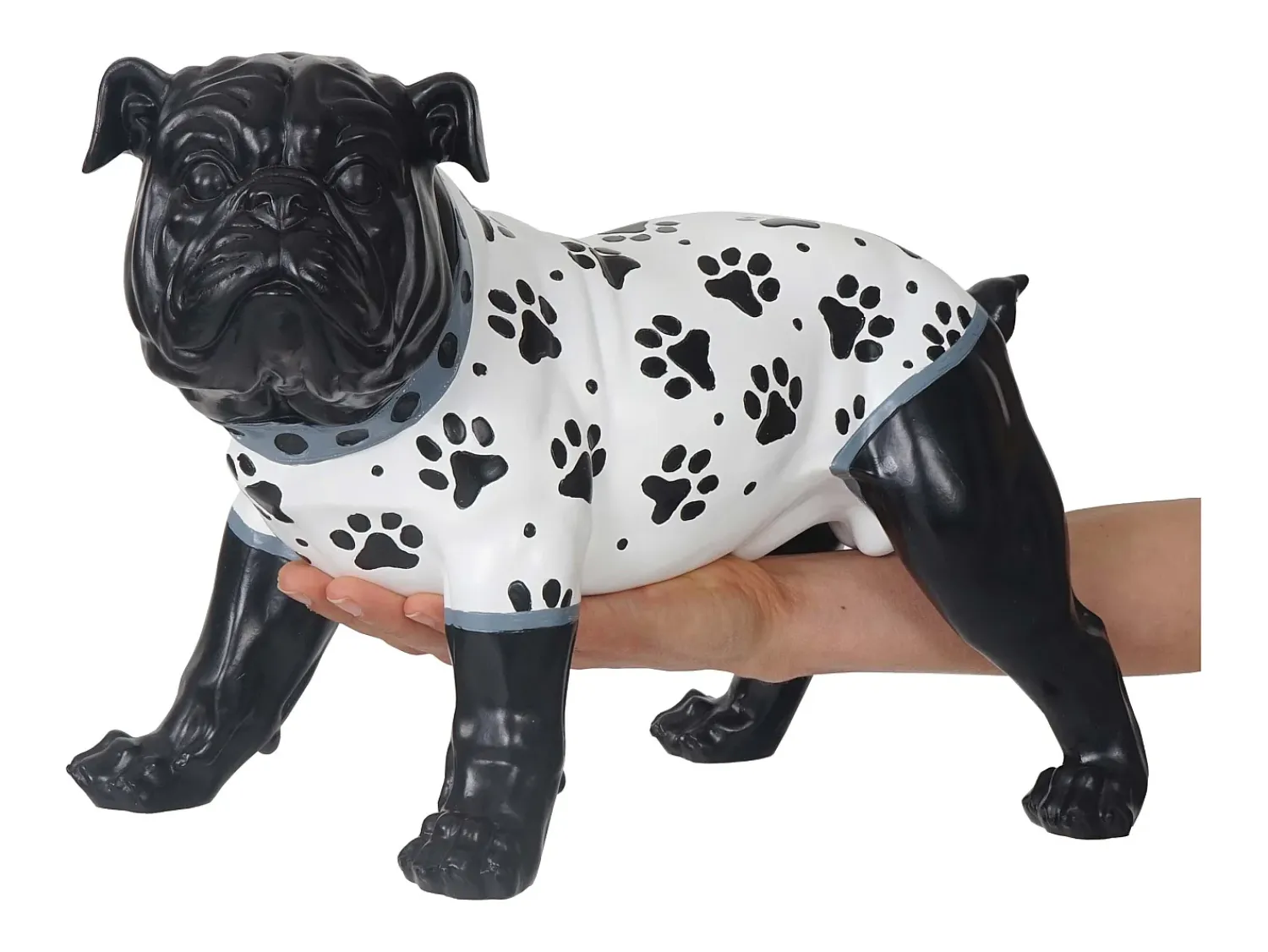 Clearance MCW Figurita decorativa de bulldog Negro