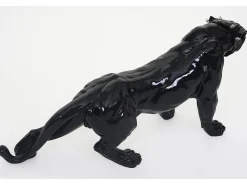 Clearance MCW Figurita decorativa pantera con collar, alto brillo con collar Negro
