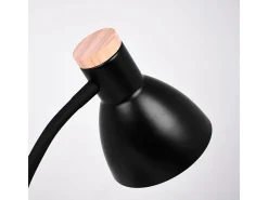 Flexo Argos Bel Air diseño nórdico negro/madera Ø15x42 cm