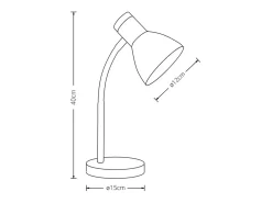 Flexo Argos Bel Air diseño nórdico blanco/madera Ø15x42 cm