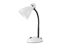 Flexo Blanco Para Mesa De Estudio Modelo Lazulita Con Cabezal Orientable