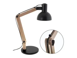 Flexo Darci Lumit 11W altura regulable negro/natural Ø35 cm