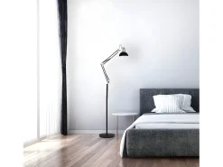 AKUNADECOR Lámpara De Pie^Flexo De Pie Articulable Modelo Rutilo Blanco