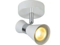 AKUNADECOR Plafón^Foco -cromo Modelo Maximo Para Baño Blanco
