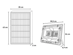 Foco con panel solar proyector LED Bluetooth Toscor L