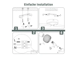 Foco de techo NETTLIFE E14 blanco de 4 bombillas para interior de cristal giratorio vintage para pasillo, habitación de hotel