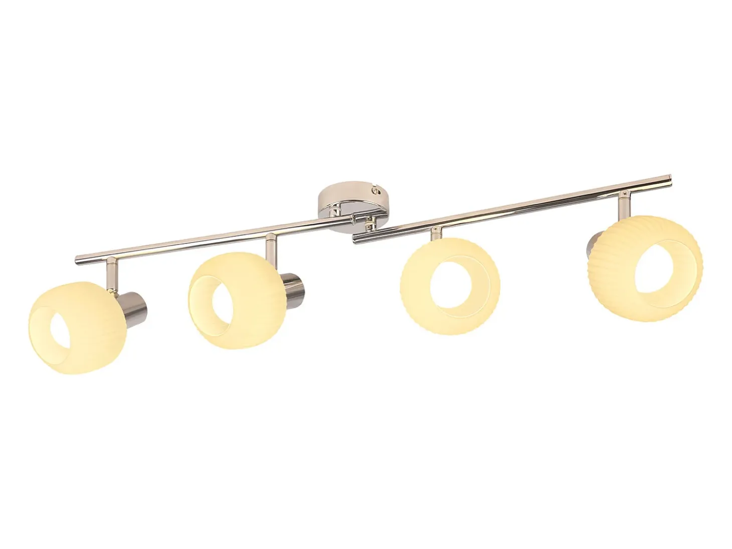 Foco de techo NETTLIFE E14 blanco de 4 bombillas para interior de cristal giratorio vintage para pasillo, habitación de hotel
