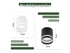 Foco LED de superficie Nettlife blanco - Foco de techo acrílico de 5 W, foco de superficie blanco cálido con GX53 3000K, foco de techo de superficie