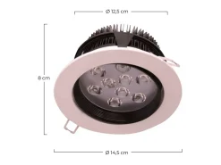 7H SEVEN HOUSE Plafón^Foco LED Empotrable Orientable Redondo 9W 700lm Ø13cm Neutro Eilen Blanco