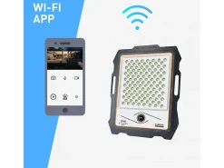 AHD Iluminación Exterior^Foco solar LED con cámara wi-fi de 300W, panel solar de 3000 lúmenes Conspicio L Multicolor