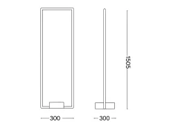 Best Ideal Lux FRAME PT, lámpara de pie LED, Blanco