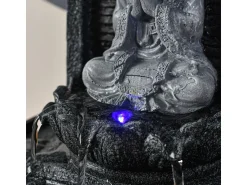 Zen Light Estatua^Fuente de Buda en la Meditación del Nirvana Gris