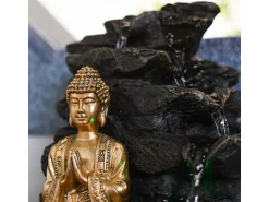 Outlet Zen Light Fuente de Buda LED Shira Negro