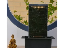 Sunchine Estatua^Fuente de resina de Buda Zenitude Negro